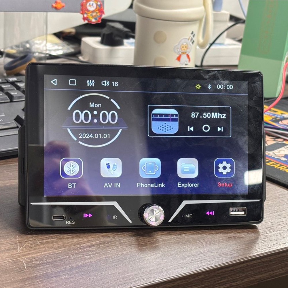 7″ Single 1Din Touch Screen Stereo Bluetooth Radio Car Apple/Android Carplay GPS