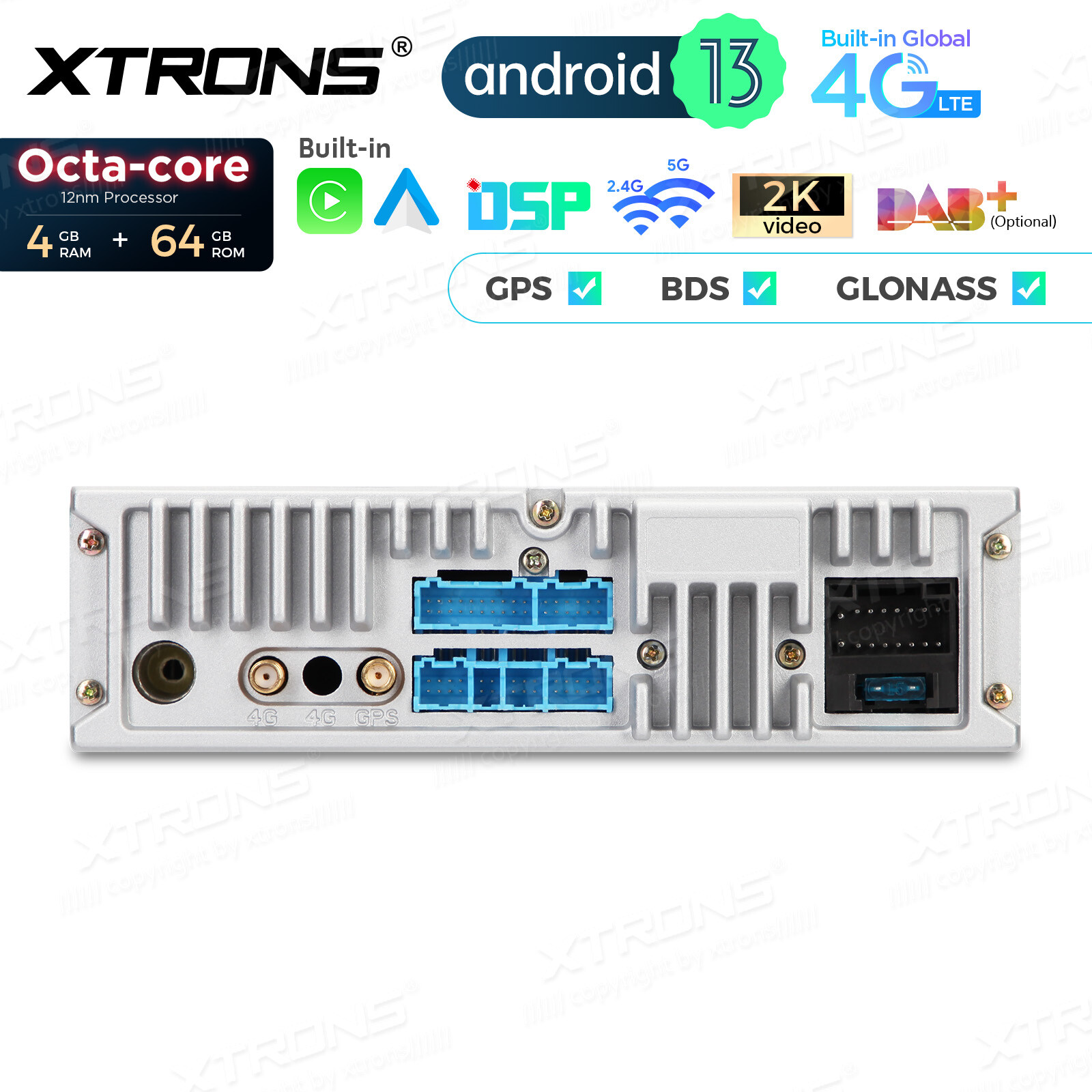 6.1″ Android 13 8-Core Car Stereo GPS CarPlay 4+64GB For Fiat Grande Punto Linea