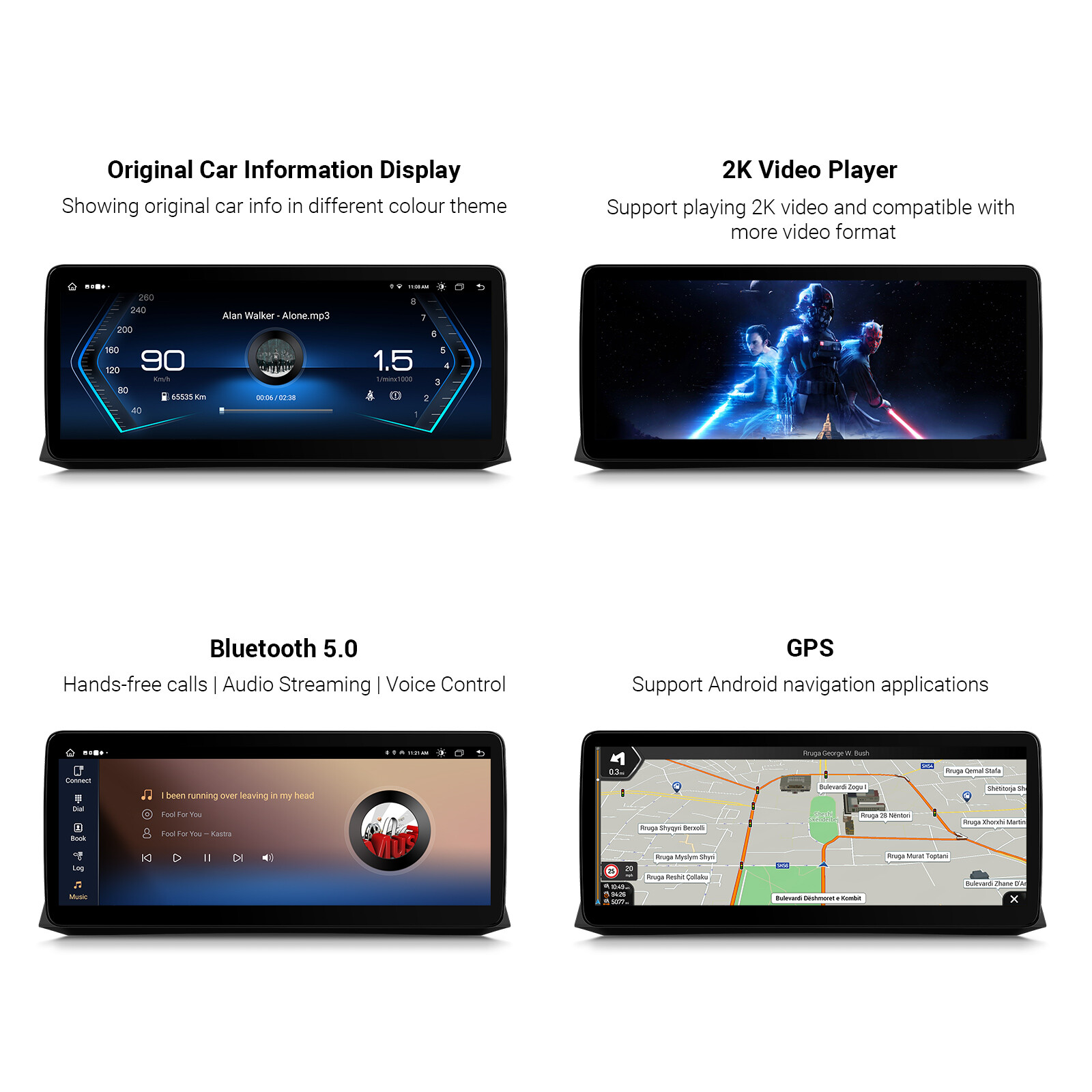 4G Android 13 Octa Core 64GB Car Play Stereo GPS WiFi 2K For BMW 5er E60 E61 CIC