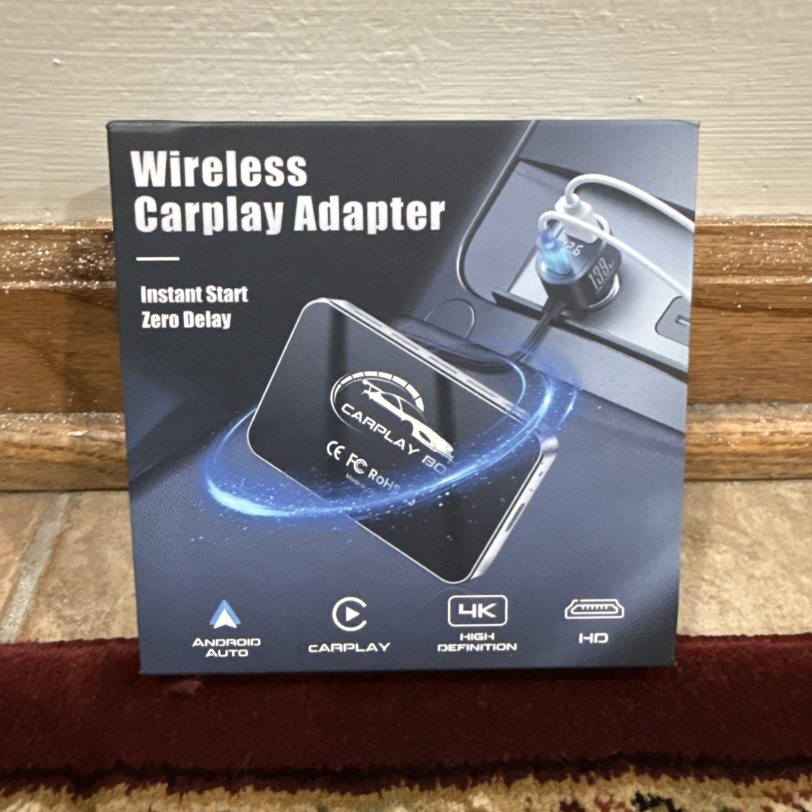 AI Box Wireless Carplay & Auto Adapter – Plug & Play, Dual-Band Wifi, Bluetooth
