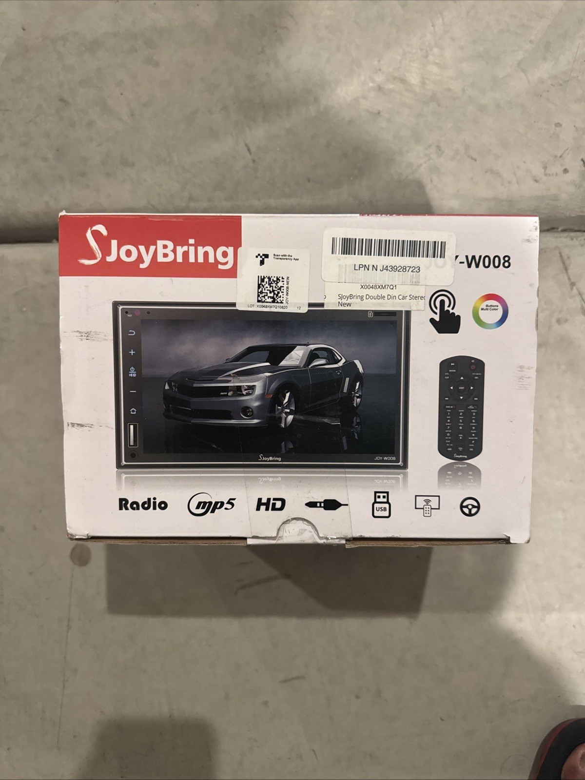SJoyBring Upgrade Wireless Double Din Car Stereo with Apple CarPlay, Android