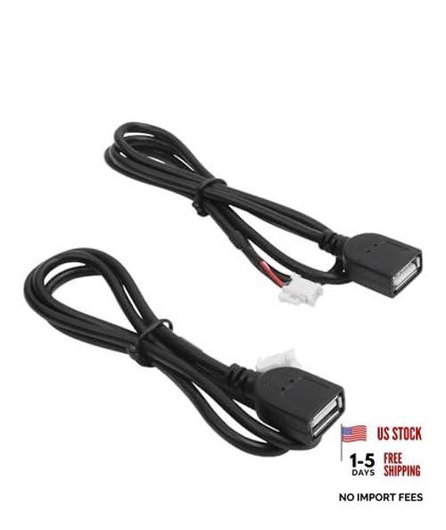 Car Stereo 4Pin & 6Pin USB Extension Harness Adapter (2 USBs Total) for