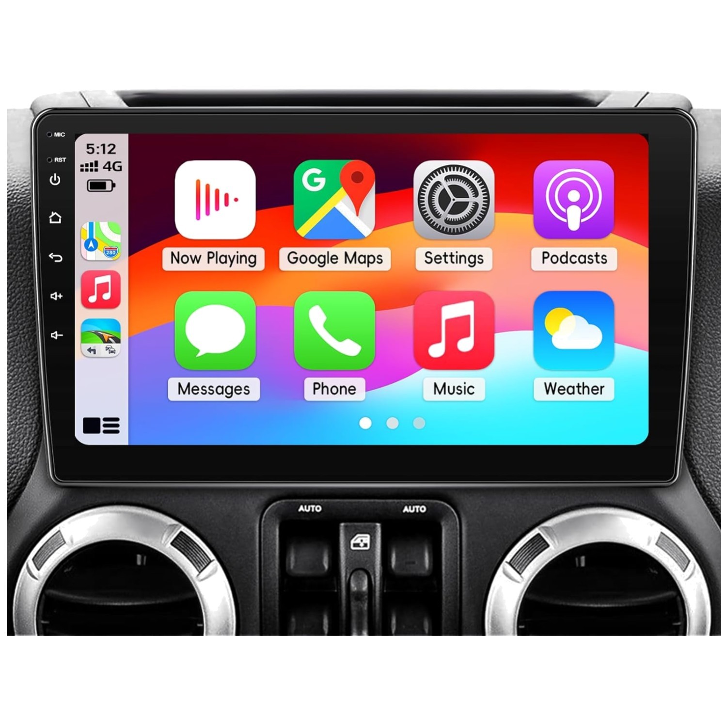 Wireless CarPlay Android Auto Stereo for Jeep Wrangler JK^