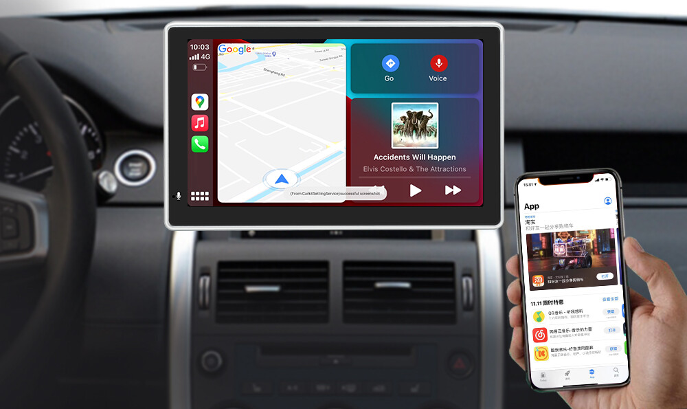 7 inch Wireless Carplay Portable Car Radio Android Auto Multimedia Player Stereo