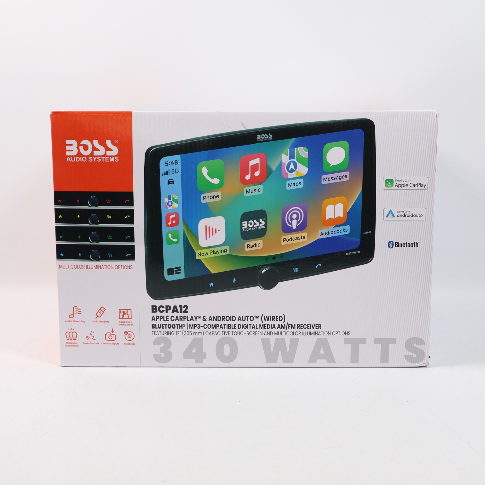 BOSS Audio Systems BCPA12 12” Car Stereo CarPlay Android Tesla Polaris FJCruiser