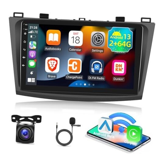 [2G+64G] Car Radio for Mazda 3 2009-2013, Android 13 Touch Screen Car Play