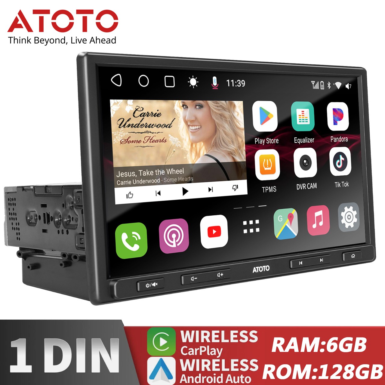 ATOTO S8 10.1in Android 6G+128G Double Din Car Stereo Head Unit GPS Track 4G LTE