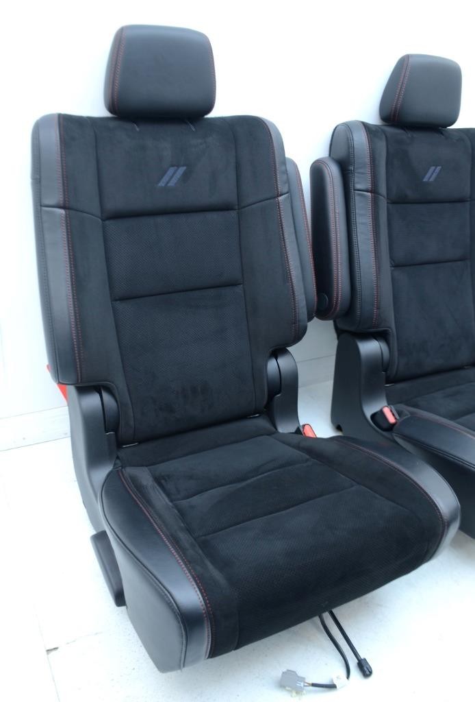 2021 – 2025 DODGE DURANGO RT OEM SEATS 3 ROW SET BLACK LEATHER / SUEDE CONSOLE