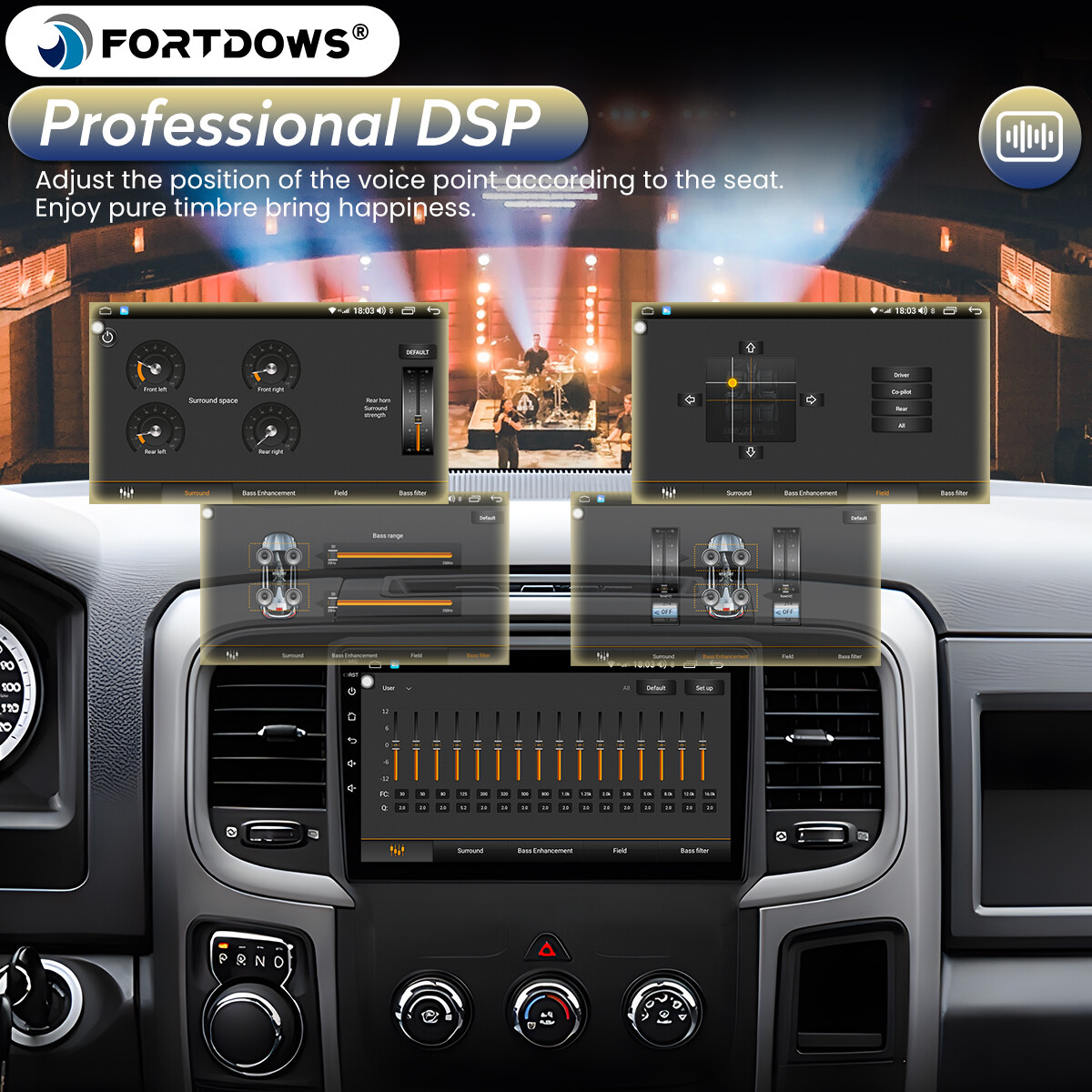 Wi-fi Radio Stereo for Dodge Ram 1500 2500 3500 2013-2018 Carplay Android GPS FM