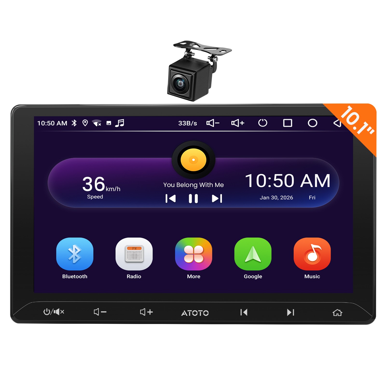 ATOTO Android Double Din 10.1″ Car Stereo GenAI Auto Radio GPS Navi WiFi Camera