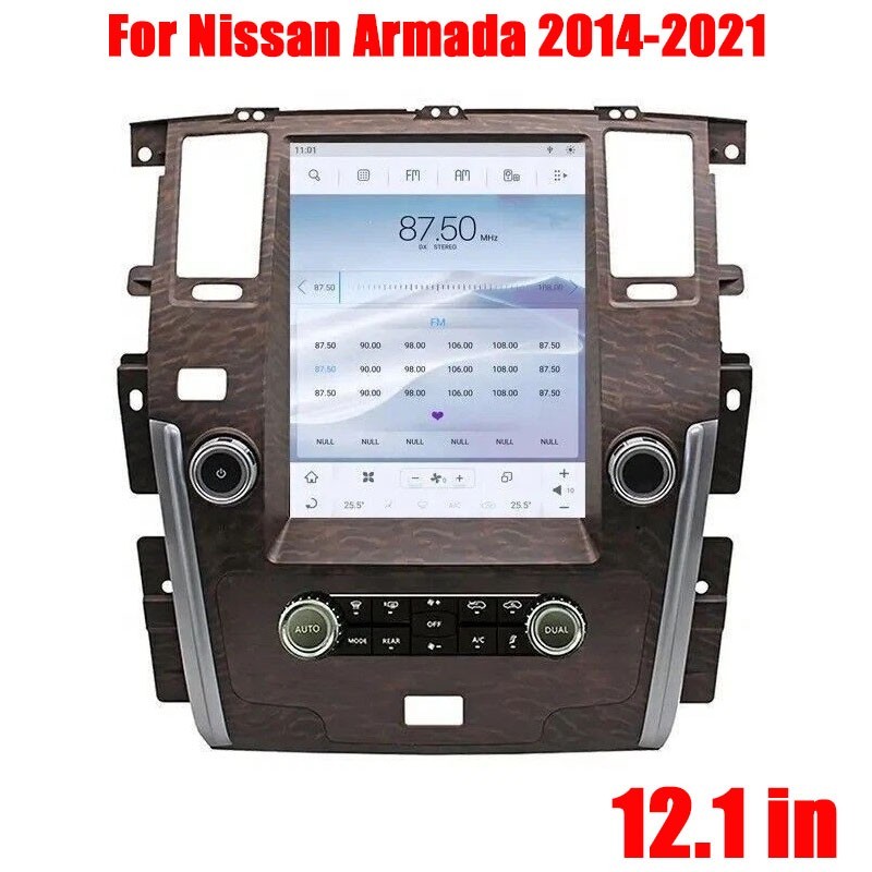 12.1″ Tesla Style Car Radio Android GPS Navi Screen For Nissan Armada 2014-2021