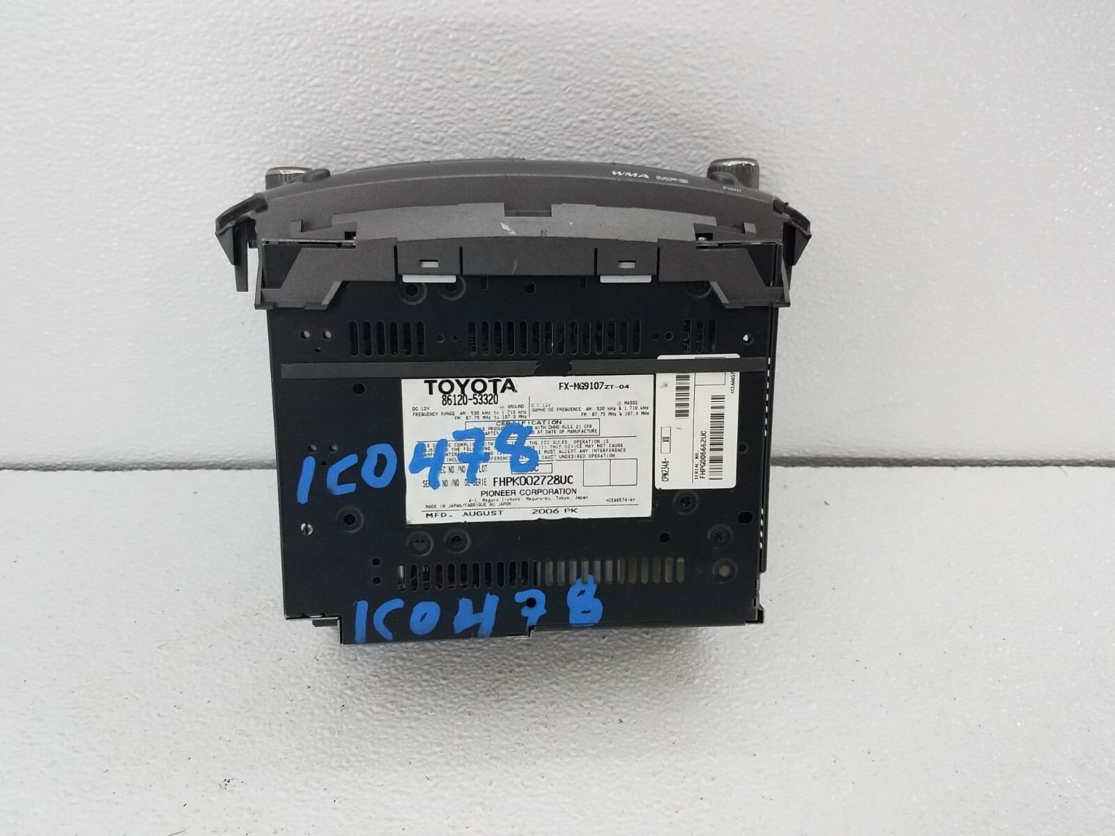 2006-2008 lexus IS250 / IS350 radio receiver 6 disc CD (ID: P1801) 86120-53320