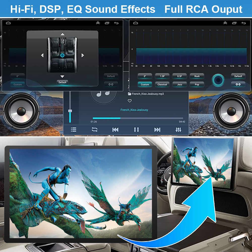 CarPlay For 2007-2018 Jeep Wrangler Apple Android 14.0 Car Stereo Radio GPS