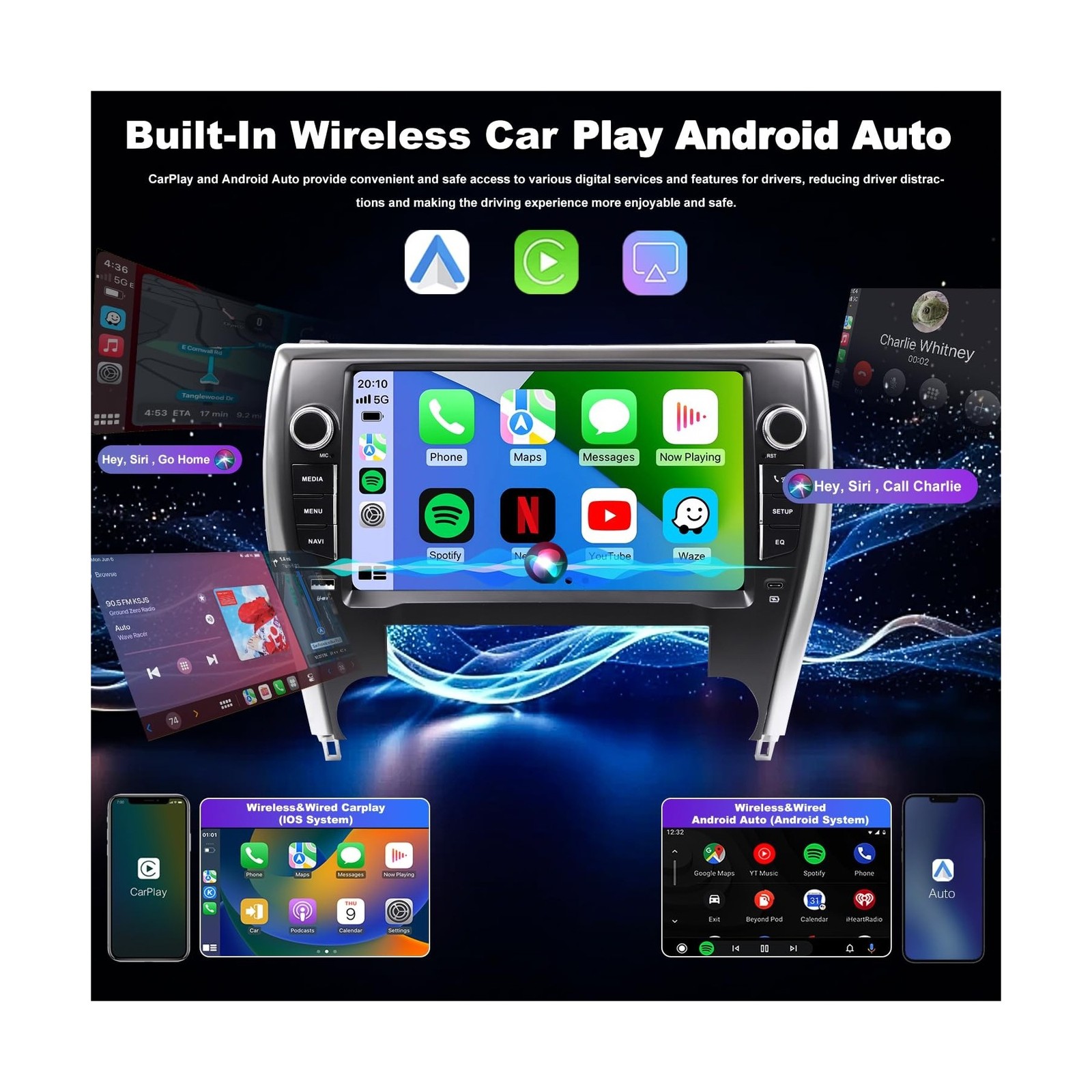 64G Upgrade Car Radio for Toyota Camry 2015 2016 2017, Android 13 Car Stereo,…