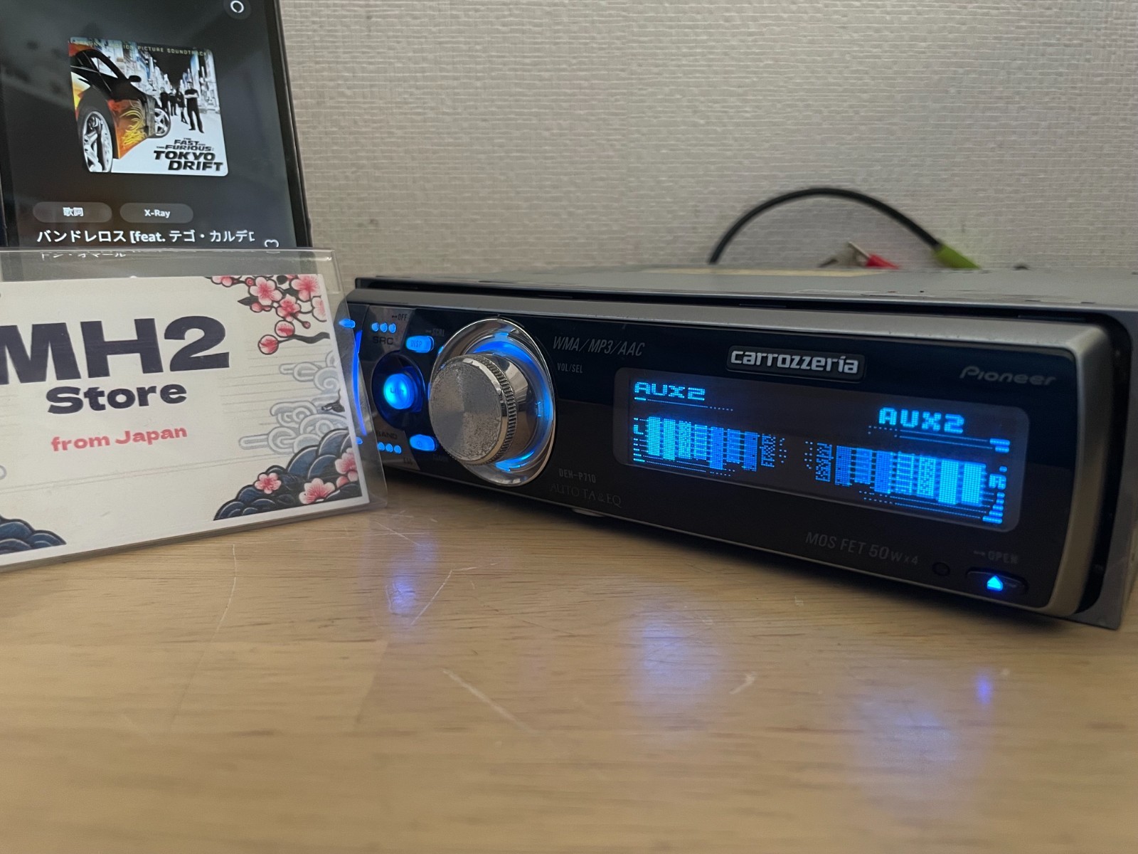 Pioneer Carrozzeria DEH-P710 1DIN Car Audio CD Bluetooth Player Tested Working