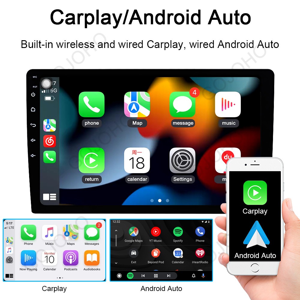 Apple CarPlay For Honda Fit Jazz 2004-2007 Radio Android 15 Car Stereo Navi GPS