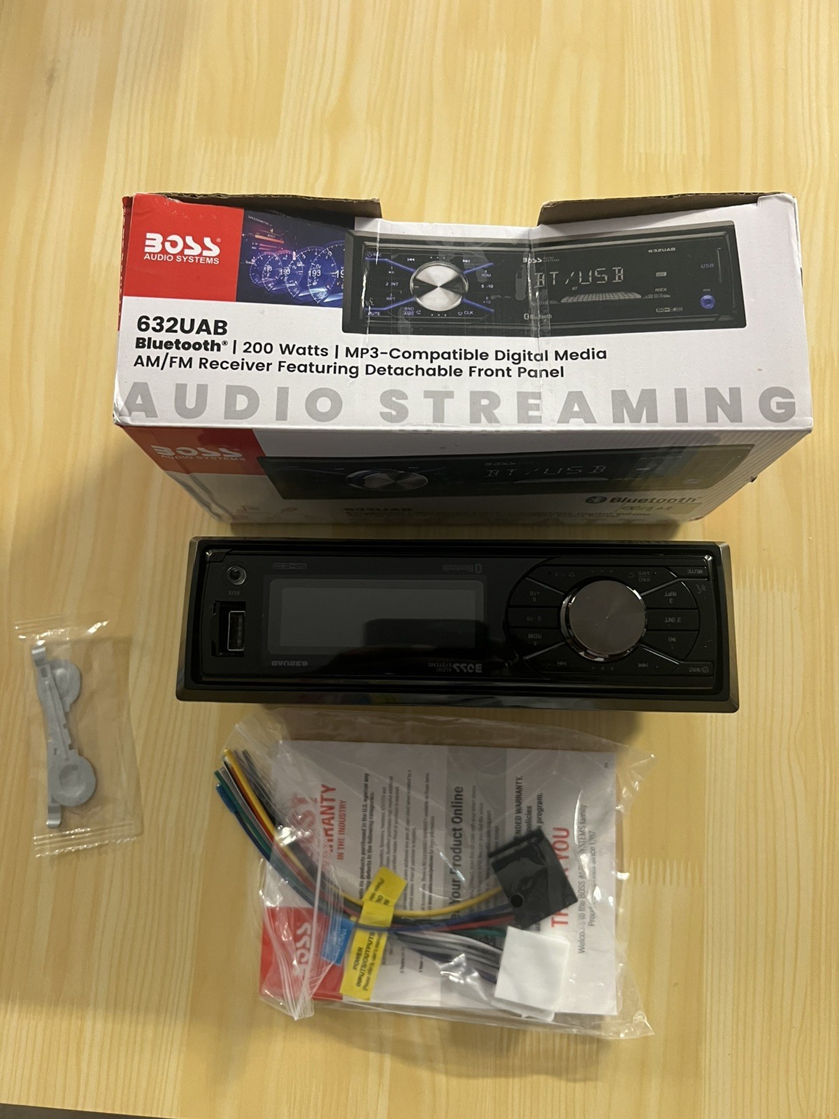 BOSS Audio Systems 632UAB Car Stereo – Single Din, Bluetooth, No CD DVD Black