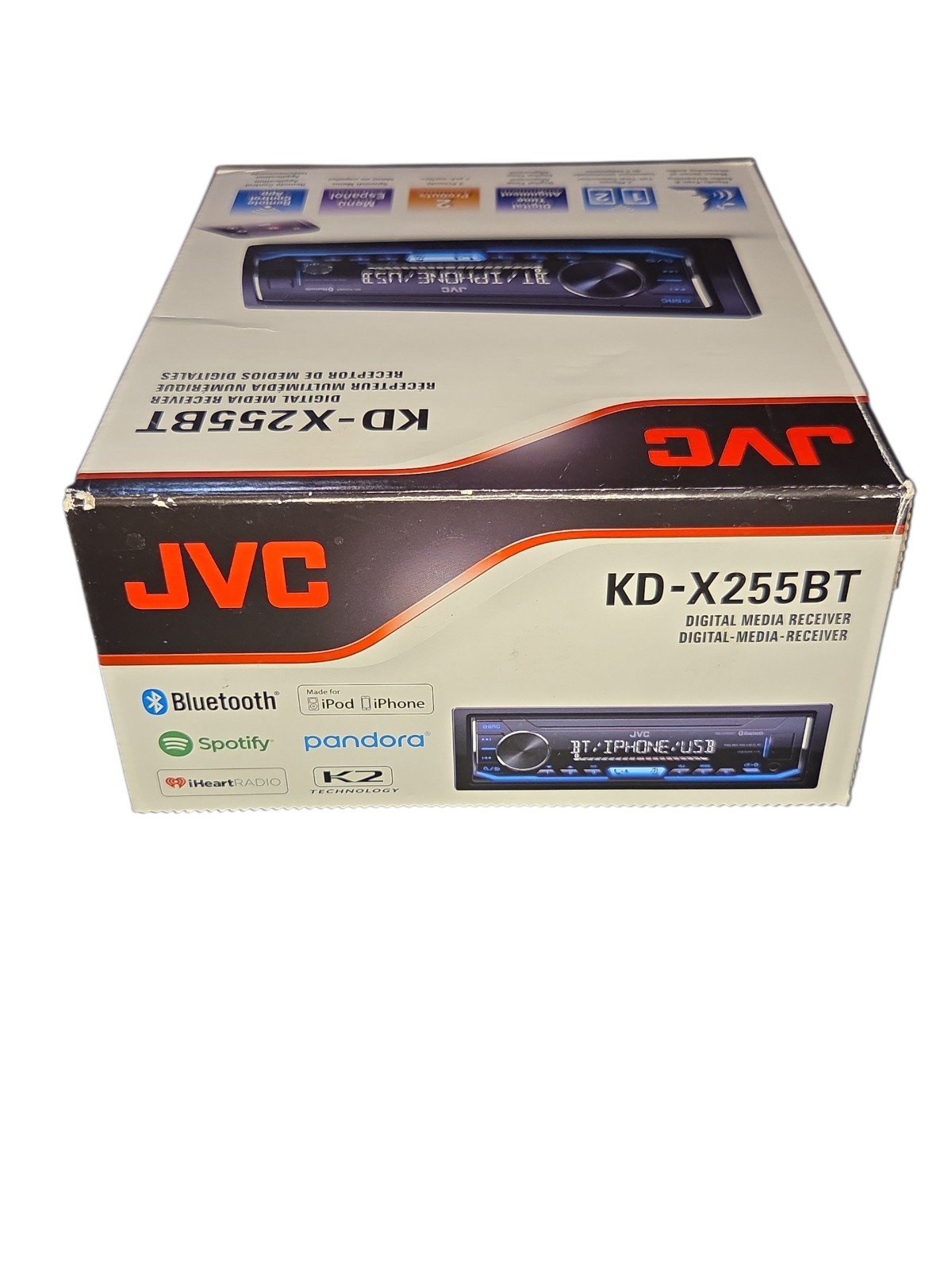 JVC KD-X255BT Bluetooth Media Player Car Stereo iPhone Android USB Aux AM FM MP3