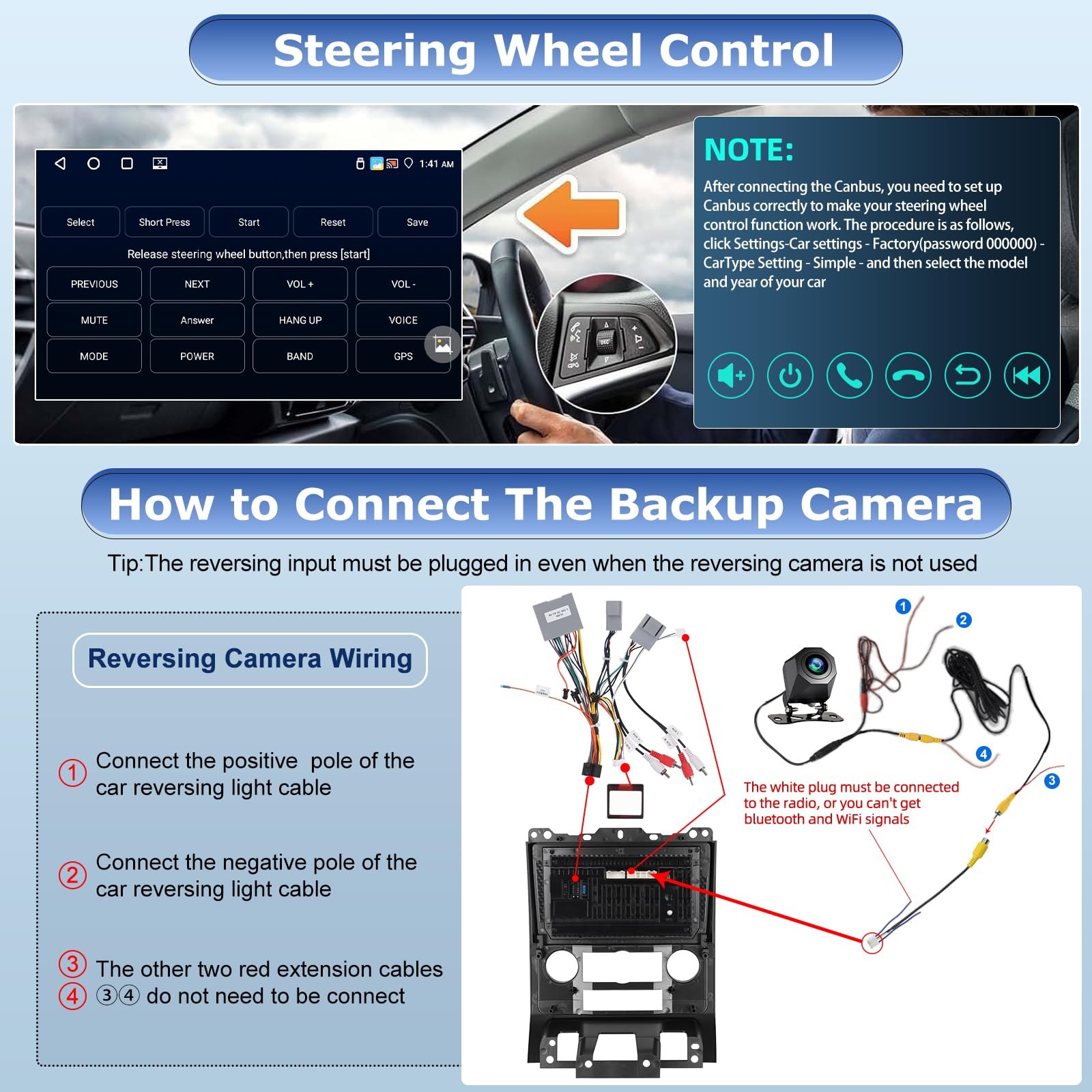 9″ Touchscreen Wireless Carplay Android Auto Stereo for 2007-2012 Ford Escape