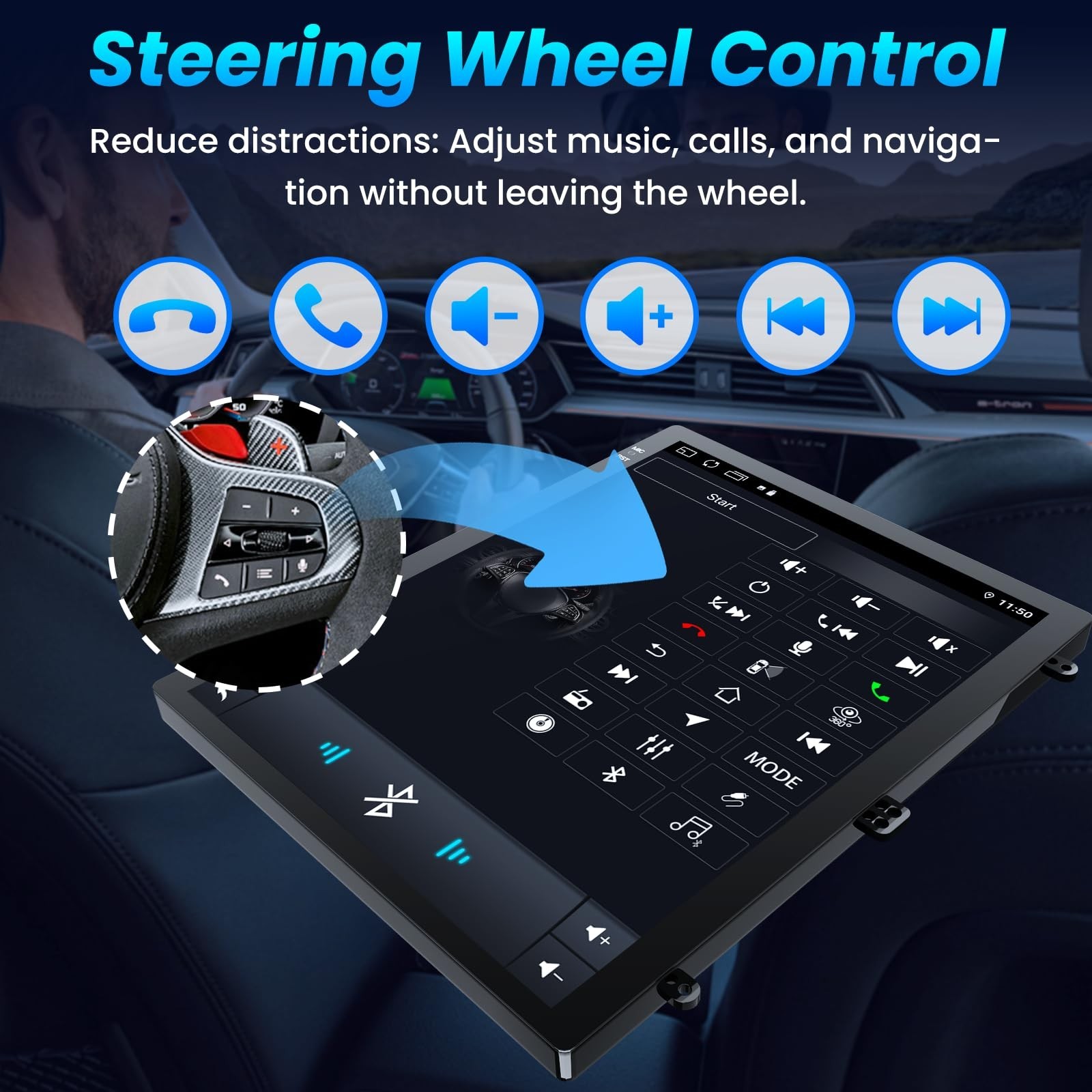 8Core Car Radio for Jeep Grand Cherokee 2014 2015 2016 2017: Tesla Style Touc…