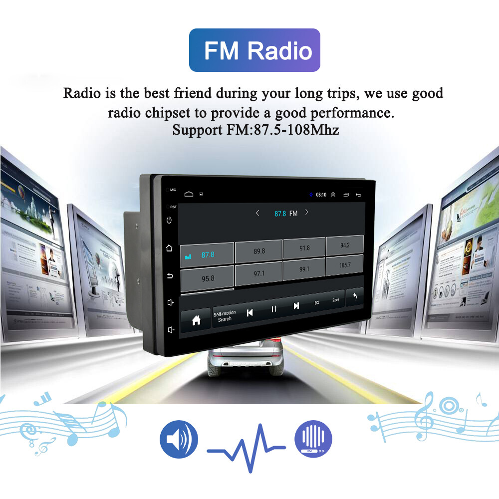 7″ Double 2Din Android 10 Car Stereo GPS Bluetooth WIFI FM Radio USB MP5 Player