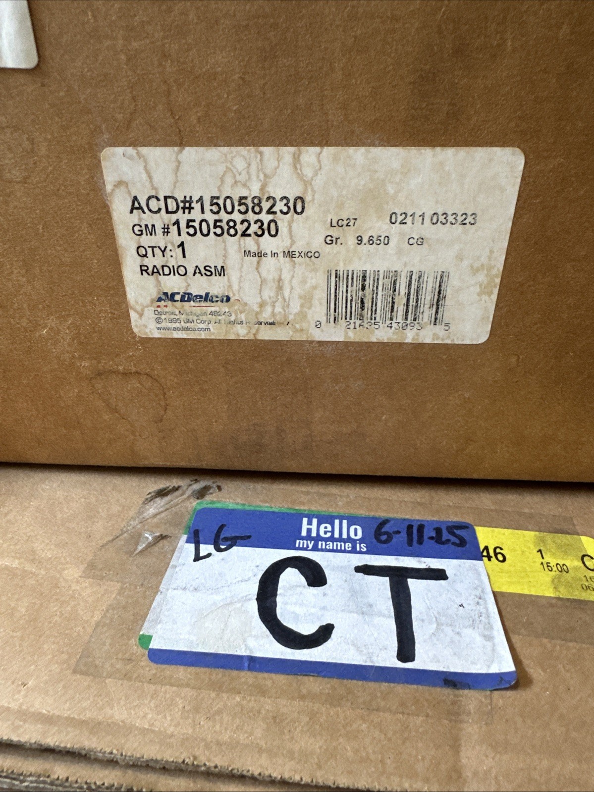 Genuine GM 15058230 Radio Assembly, Amplitude Modulation / Frequency Modulation