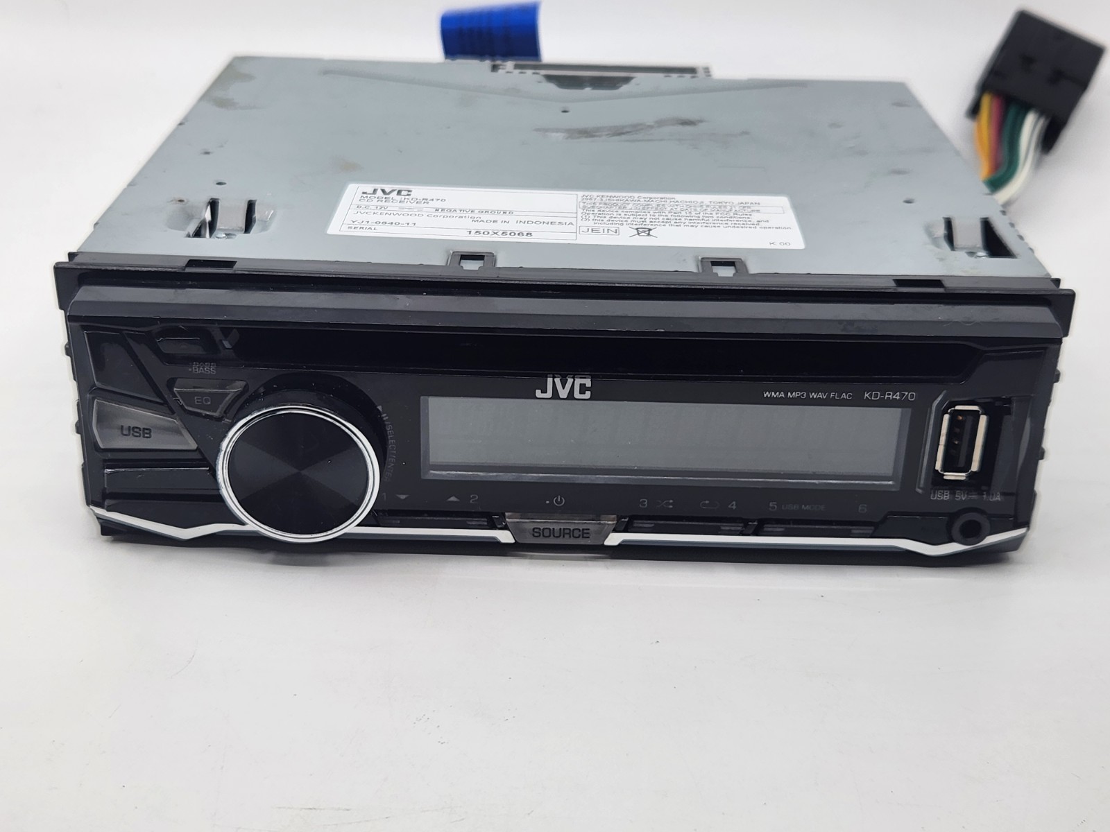JVC KD-R470 CD Player USB WMA FLAC MP3 WAV AM FM Car Radio Aux FREE SHIPPING