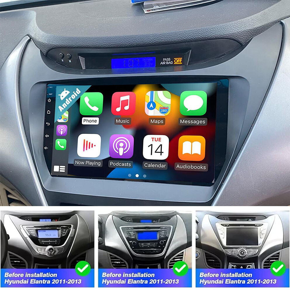 2+32GB For Hyundai Elantra 2011-2013 Android 12 Car GPS Navi Stereo Radio Player