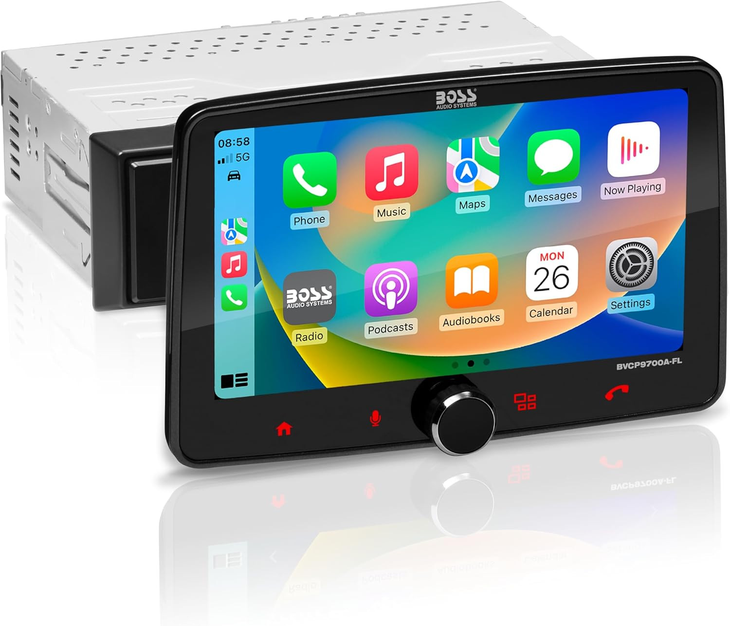 BVCP9700A-FL Single DIN Car Stereo Wireless Apple CarPlay, A