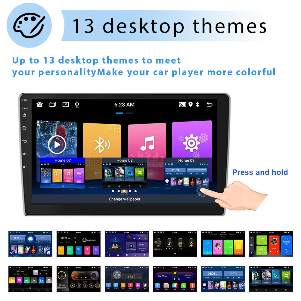 2 Din 9″ Android Car Stereo Radio GPS Navigation WIFI FM BT Mirror link 32GB ROM
