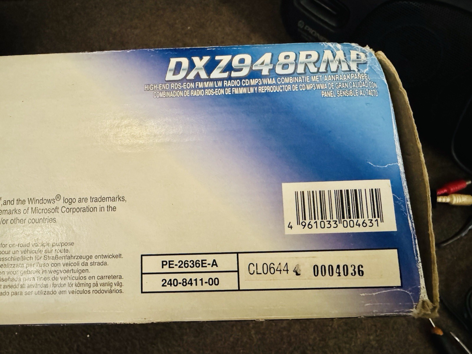 Rare CLARION DXZ948MP Car Radio LM/MW/FM CD/MP3 Receiver Sensor Animation Displa