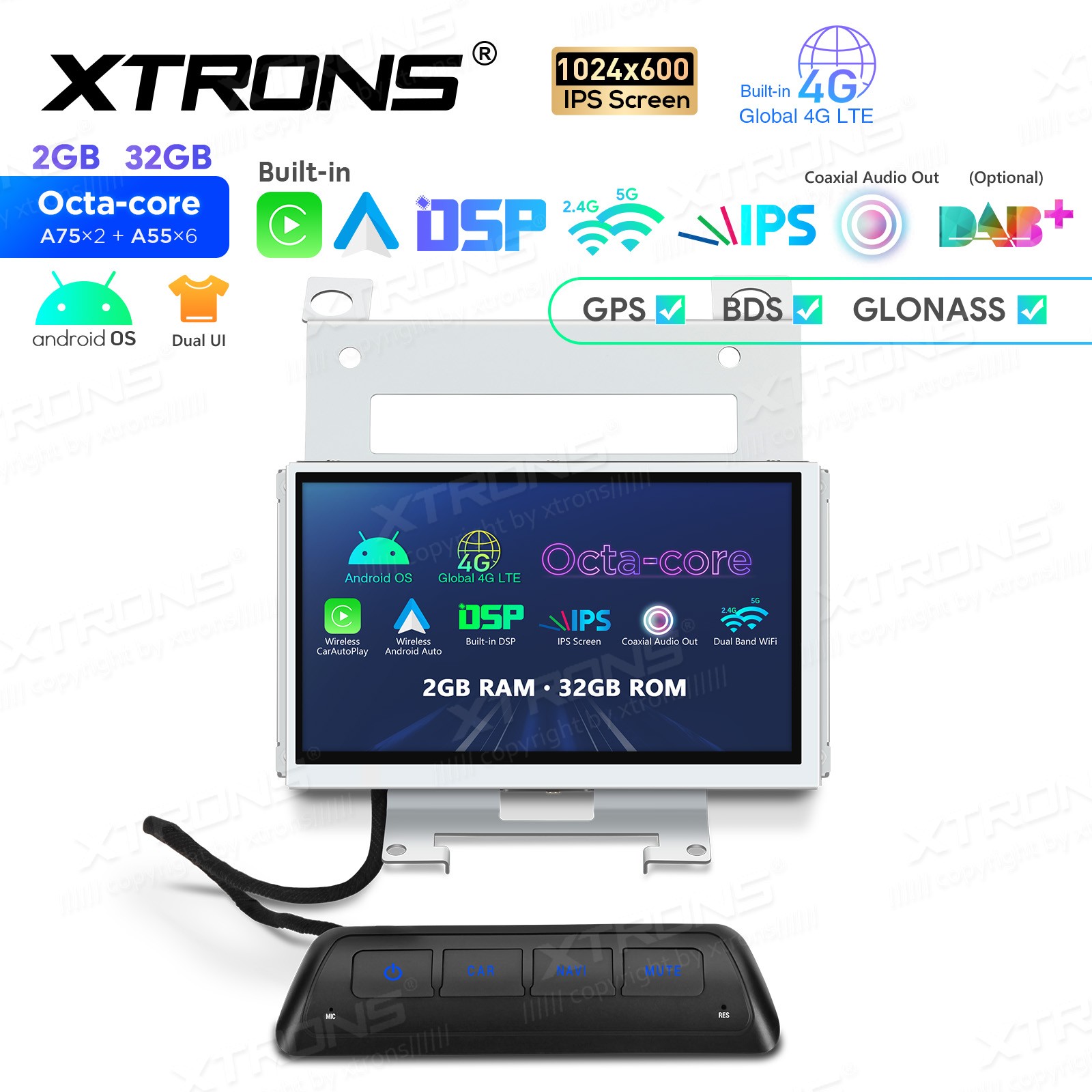Android 14 8-Core Car Stereo GPS 4G LTE WiFi For Land Rover Freelander 2 2007-12