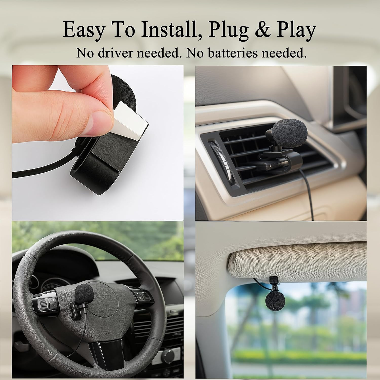 2.5Mm Plug Microphone Compatible Replacement for Pioneer AVH, AVIC, FH, DEH, DMH