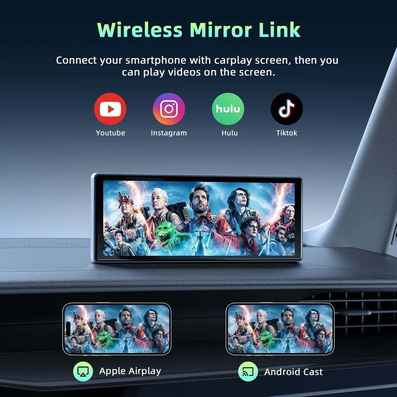 9.26″ GPS Navigation Car Stereo For Apple Carplay & Android Auto Touch Screen
