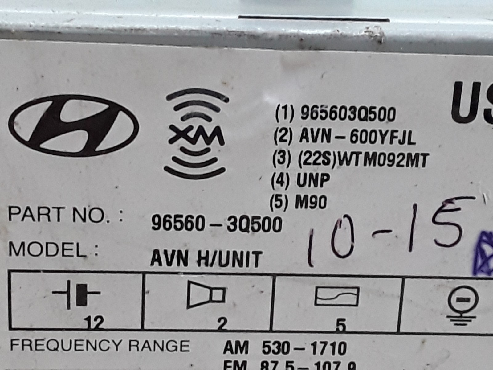 11 2011 Hyundai Sonata AM FM CD navigation radio OEM