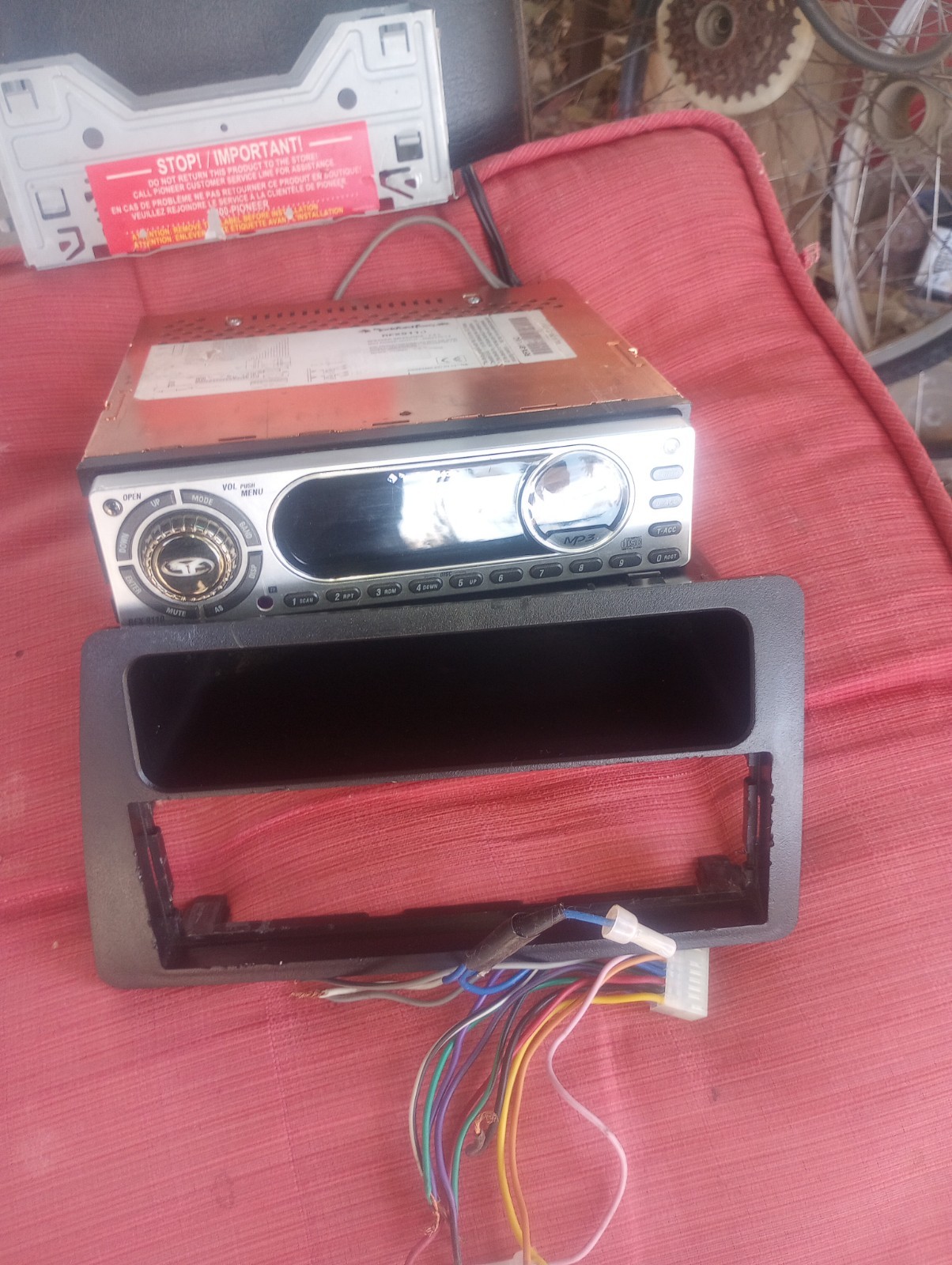 Rockford Fosgate RFX9110 1 DIN In-Dash CD Player Car Stereo w/ Aux Input