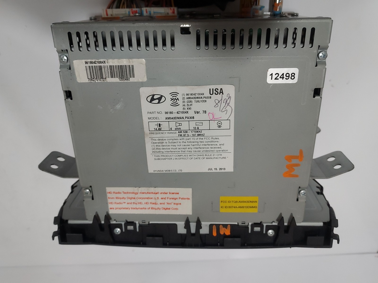 2013-2016 Hyundai Santa Fe AM FM XM CD Radio Receiver OEM 96180-4Z1004X Match #