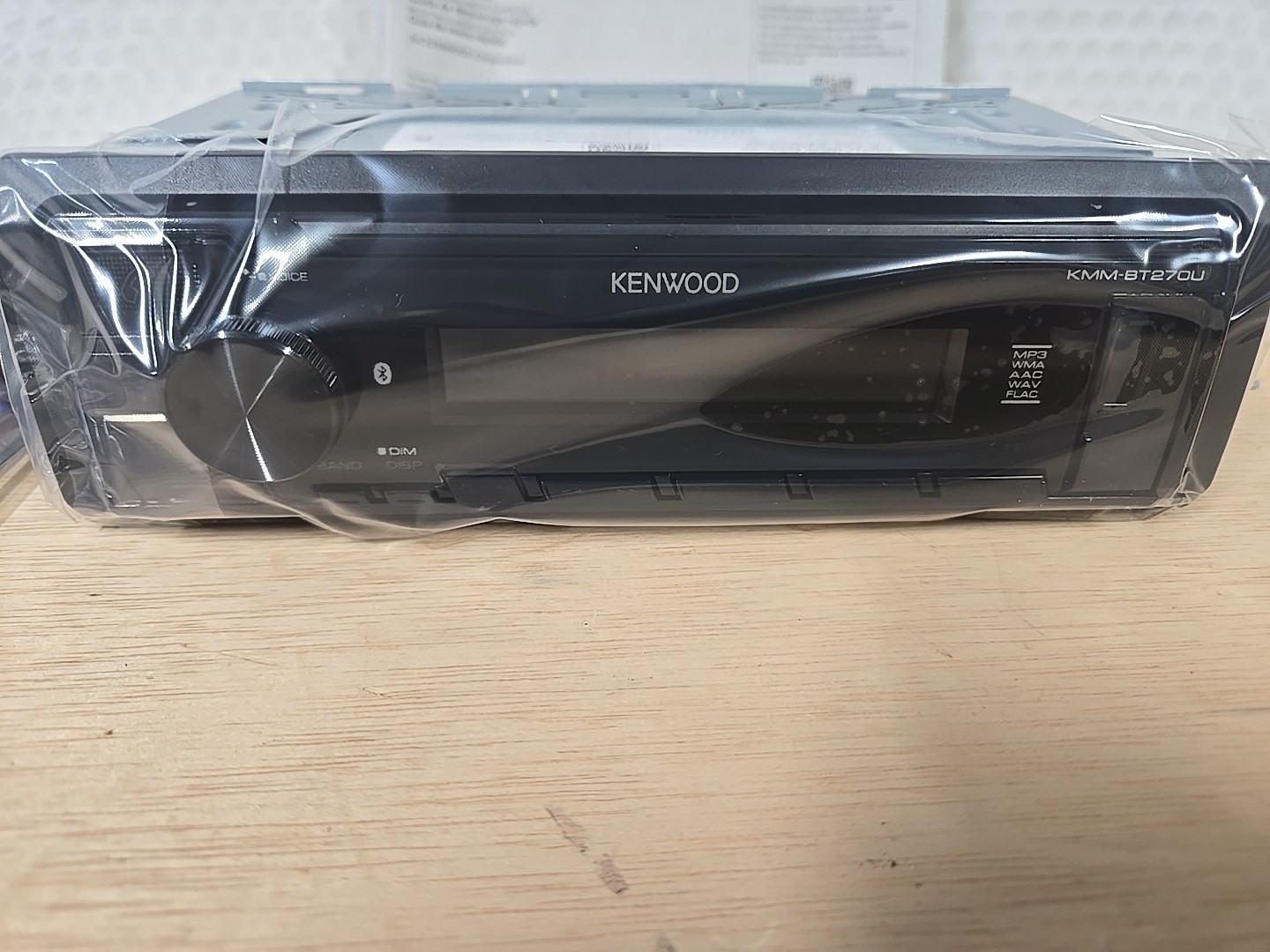 Kenwood KMM-BT270U Bluetooth 200w Media Player Android iPhone AM FM USB Aux 1din