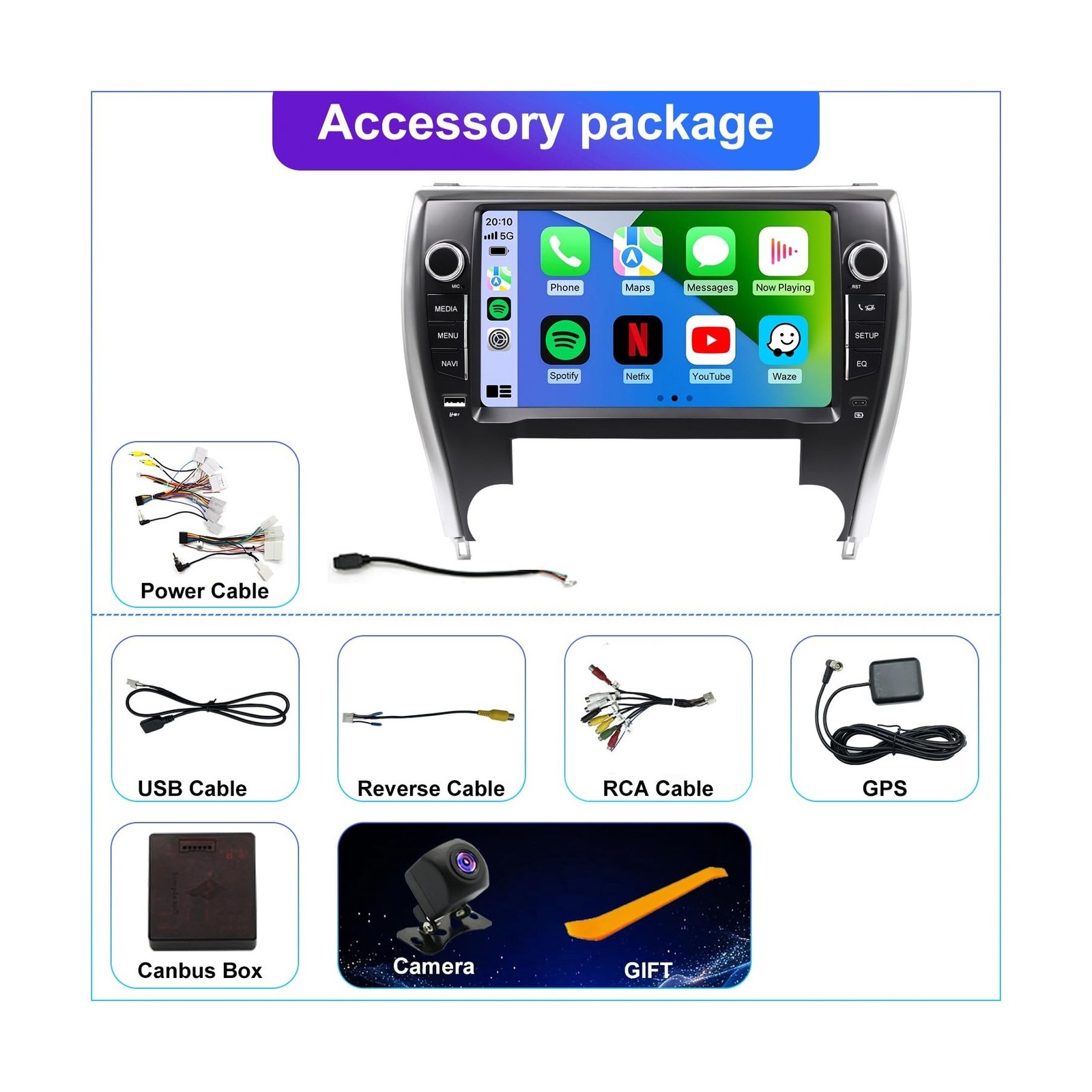 64G Upgrade Car Radio for Toyota Camry 2015 2016 2017, Android 13 Car Stereo,…