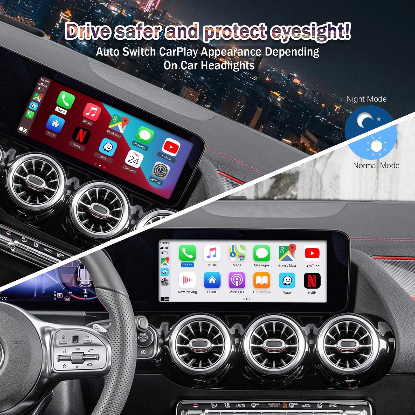 Auto Mini Wireless CarPlay Adapter CarPlay Dongle For OEM Wired CarPlay Cars