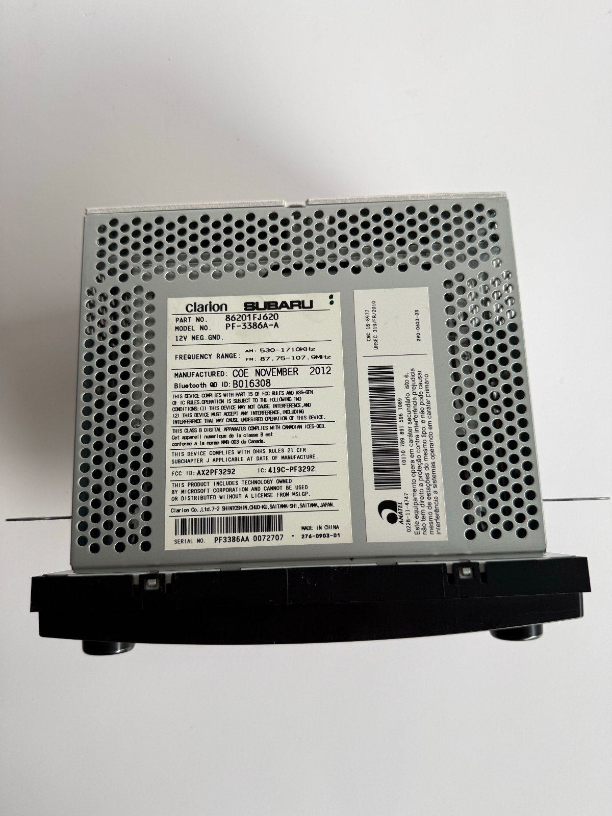 **Genuine OEM 2012-2014 Subaru Impreza XV Crosstrek AM/FM CD Radio Receiver Clar
