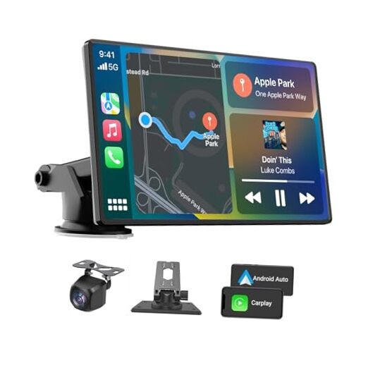 2026 Enhanced Carplay Screen for Car – 7″ HD Portable Carplay & Android Auto
