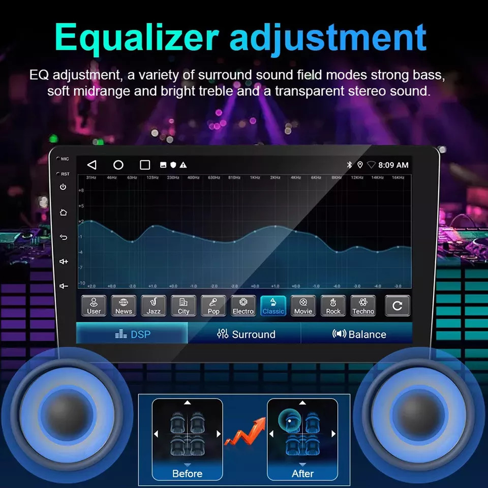Car Radio Stereo Carplay For 2010-2015 Chevrolet Camaro 2+64G 9in FM Quad Core