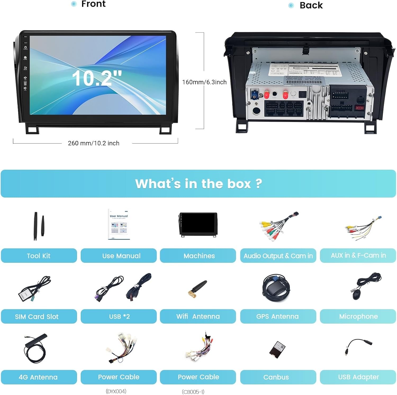 Roadanvi 10.2″ Car Stereo for Toyota Tundra 2007-2013 Wireless Android12 Carplay