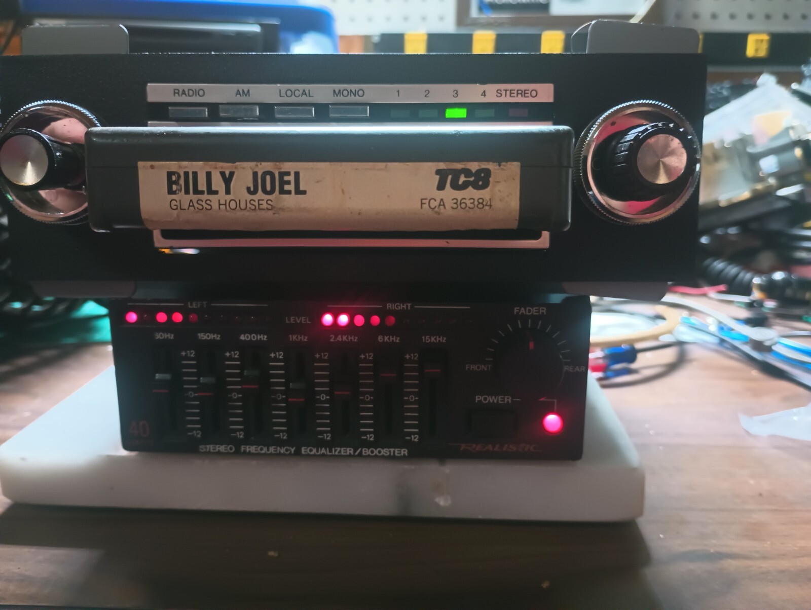 VTG Old School Realistic Combo 8 Track Car Stereo Graphic Equalizer Audio EQ