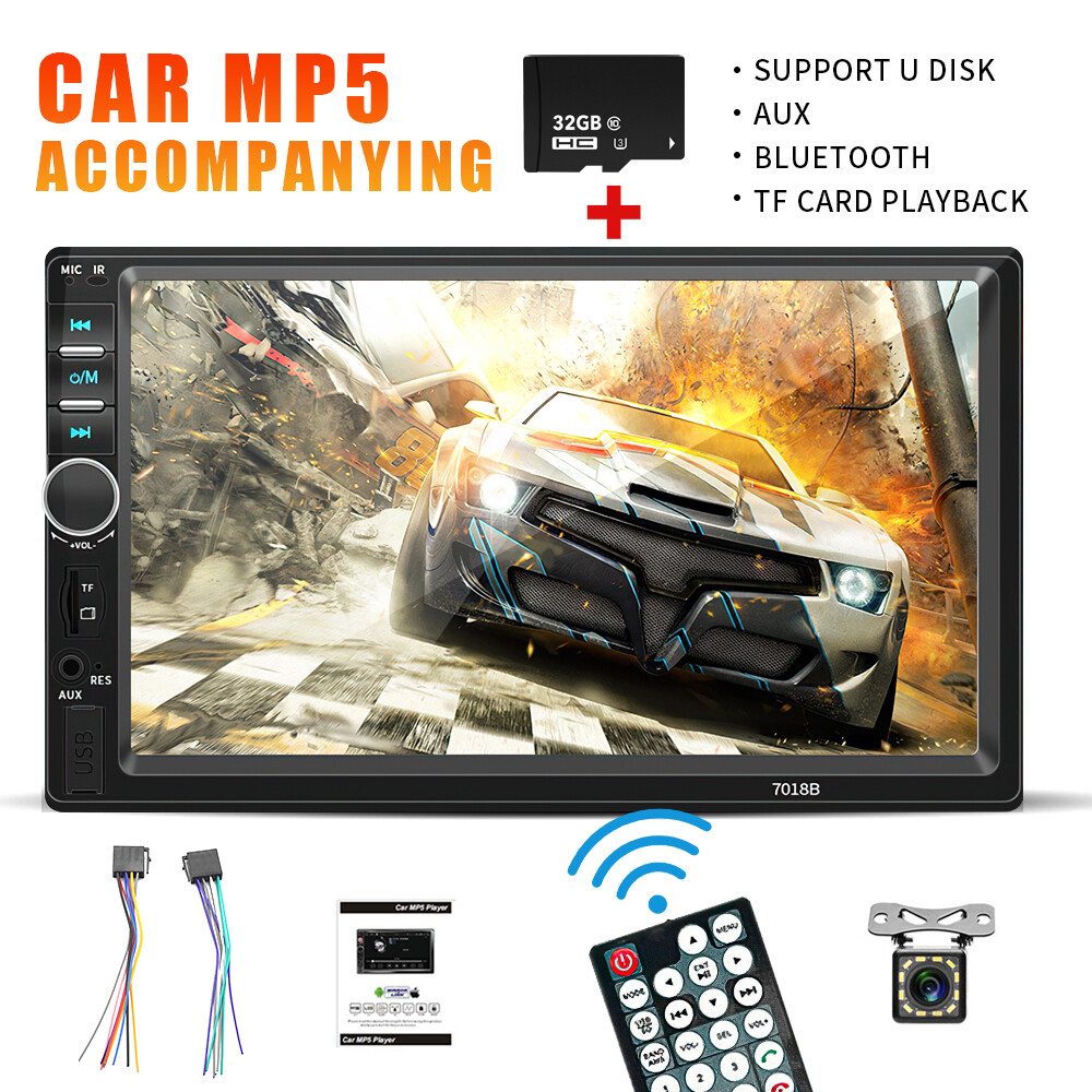 2 Din Radio Estereo Para Carro Auto MP5 Pantalla Tactil Bluetooth FM USB+Camara