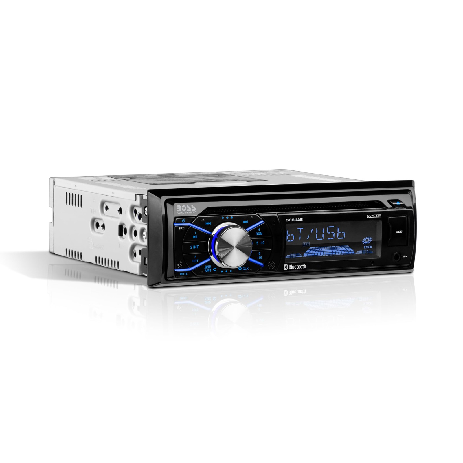 BOSS Audio 508UAB Car Stereo Bluetooth Single Din USB Aux AM FM Radio Receiver