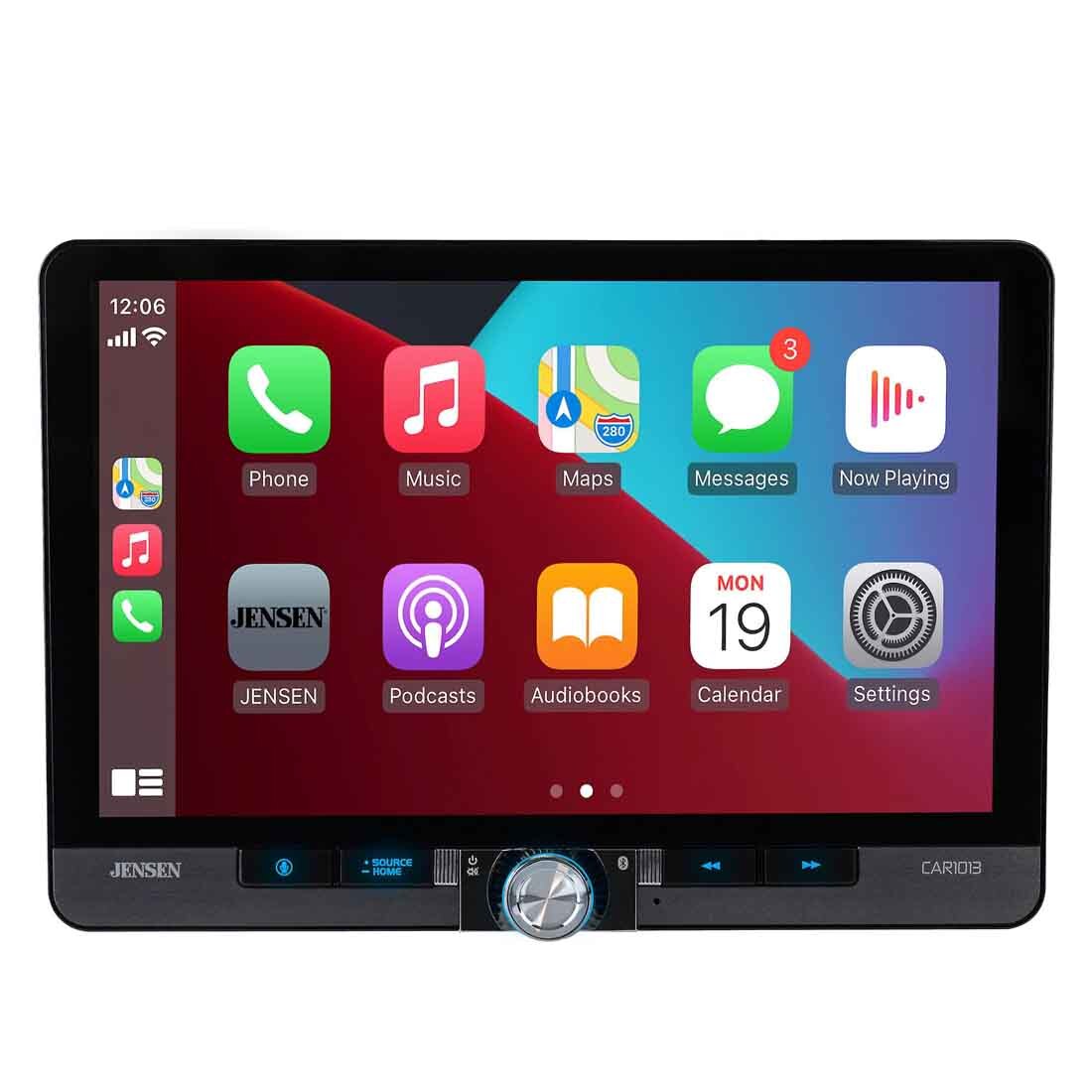 Jensen CAR1013 1-DIN Bluetooth Digital Multimedia Receiver w/ 10.1″ Touchscreen