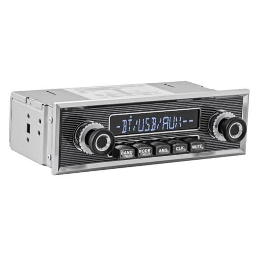 Single Din Classic Car Stereo – Vintage Retro Style Radio for Truck – Bluetooth