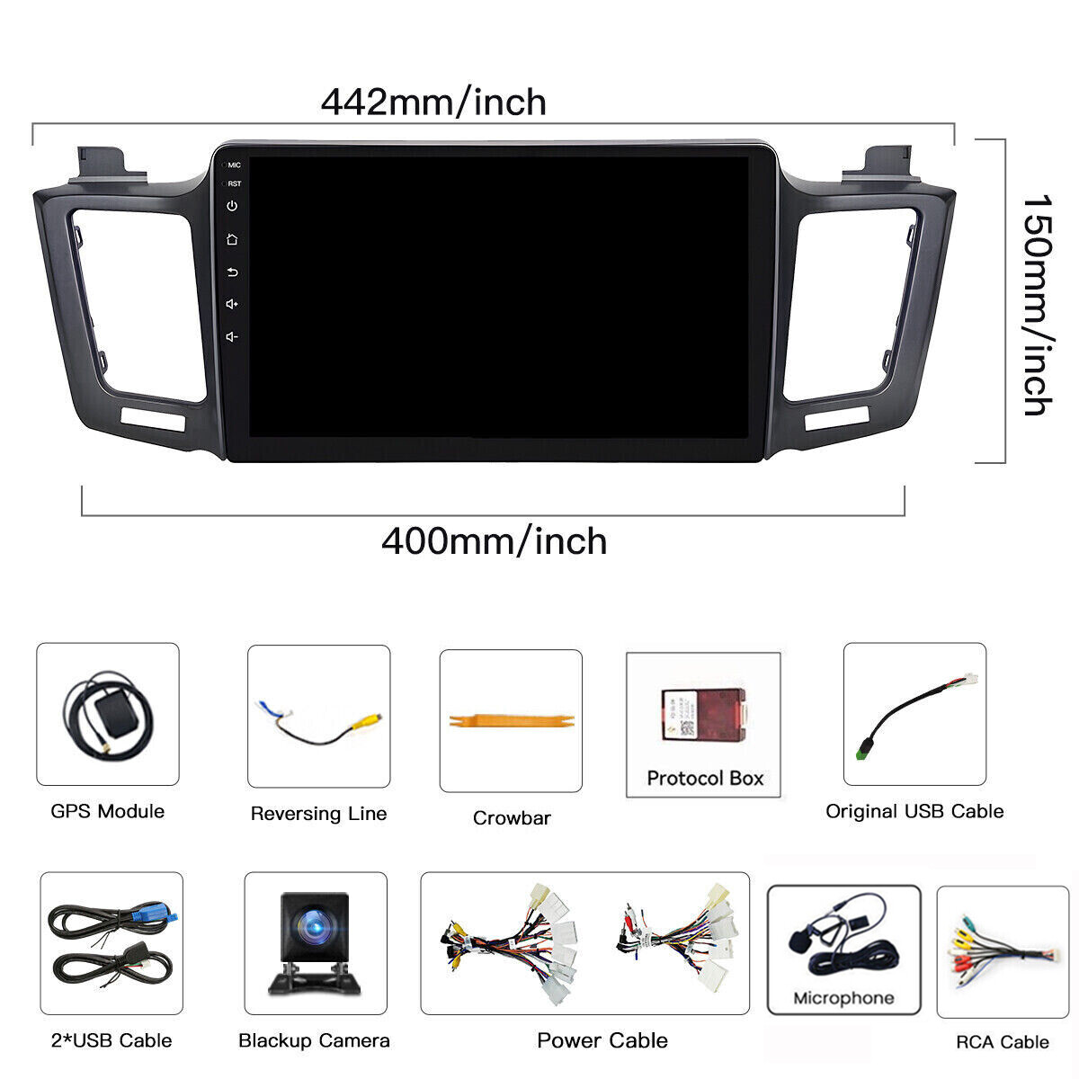 For Toyota RAV4 2013-2018 Android 13 Car Stereo GPS Navi Radio Carplay BT 4+64GB
